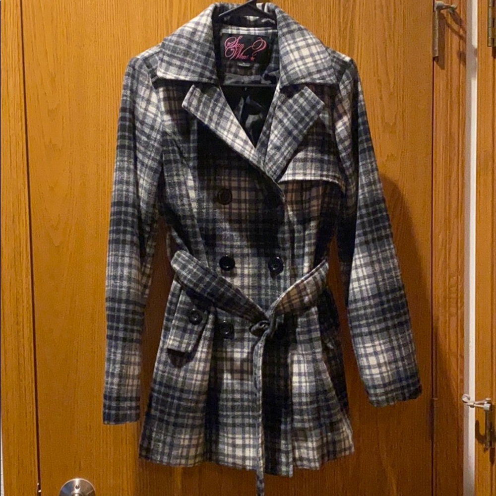 Plaid Pea Coat